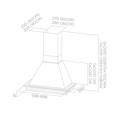 Вытяжка Elica DAISY WH/A/60T.GREZZO Вытяжка Elica DAISY WH/A/60T.GREZZO