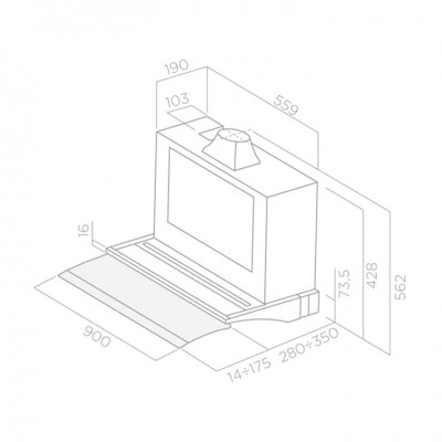 Кухонная вытяжка Elica GLIDE IX/A/90 Кухонная вытяжка Elica GLIDE IX/A/90