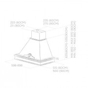 Кухонная вытяжка Elica ORETTA WH/A/60 T.GREZZO