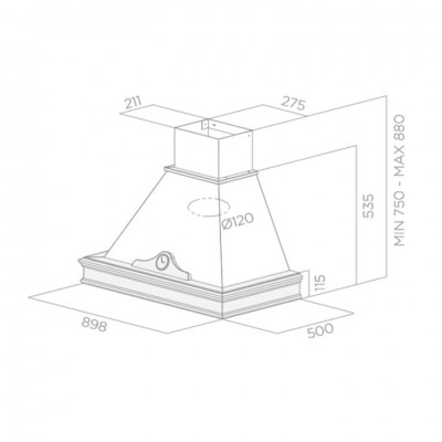 Вытяжка Elica ORETTA WH/A/90 T.GREZZO Вытяжка Elica ORETTA WH/A/90 T.GREZZO