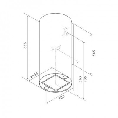Вытяжка Jet Air PIPE BL/A/43 Вытяжка Jet Air PIPE BL/A/43