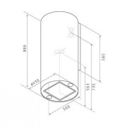 Вытяжка Jet Air PIPE WH/A/43