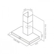 Вытяжка Jet Air TOUCH BL/A/90
