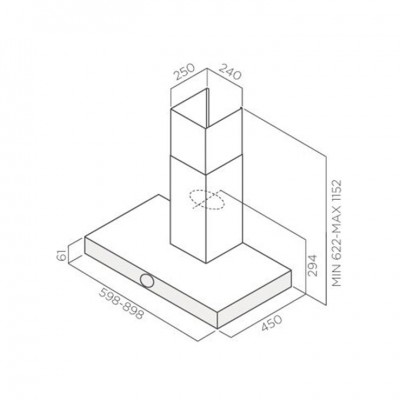 Вытяжка Jet Air TOUCH BL/A/90 Вытяжка Jet Air TOUCH BL/A/90