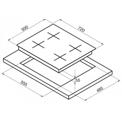 Газовая варочная панель Korting HGG 785 CTN Газовая варочная панель Korting HGG 785 CTN