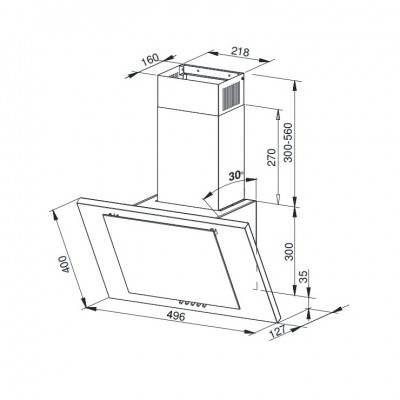 Кухонная вытяжка Weissgauff GAMMA 50 PB WH LED Кухонная вытяжка Weissgauff GAMMA 50 PB WH LED