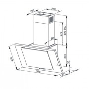 Кухонная вытяжка Weissgauff GAMMA 60 PB BL LED