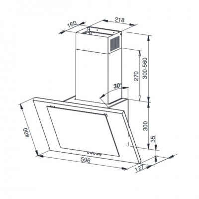 Кухонная вытяжка Weissgauff GAMMA 60 PB BL LED Кухонная вытяжка Weissgauff GAMMA 60 PB BL LED