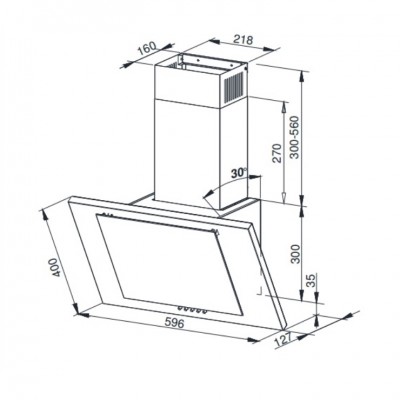 Кухонная вытяжка Weissgauff GAMMA 60 PB OW LED Кухонная вытяжка Weissgauff GAMMA 60 PB OW LED